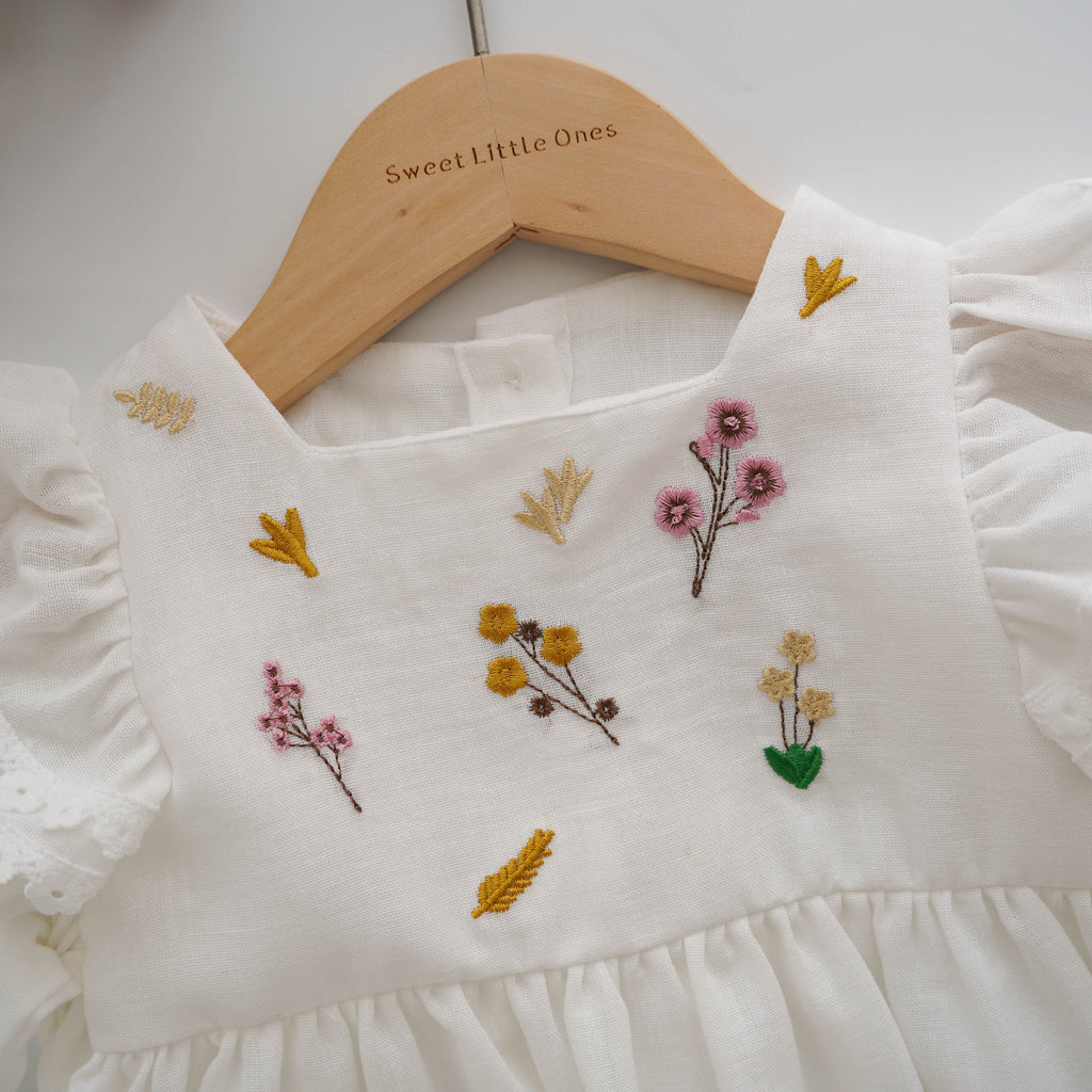 Embroidery White Daily Dress