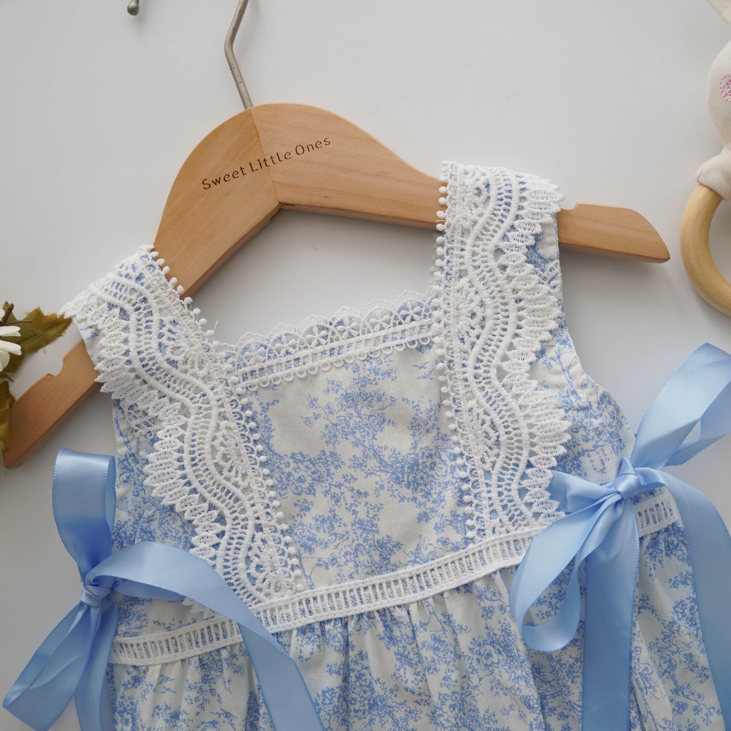 Baby Blue Painted Romper