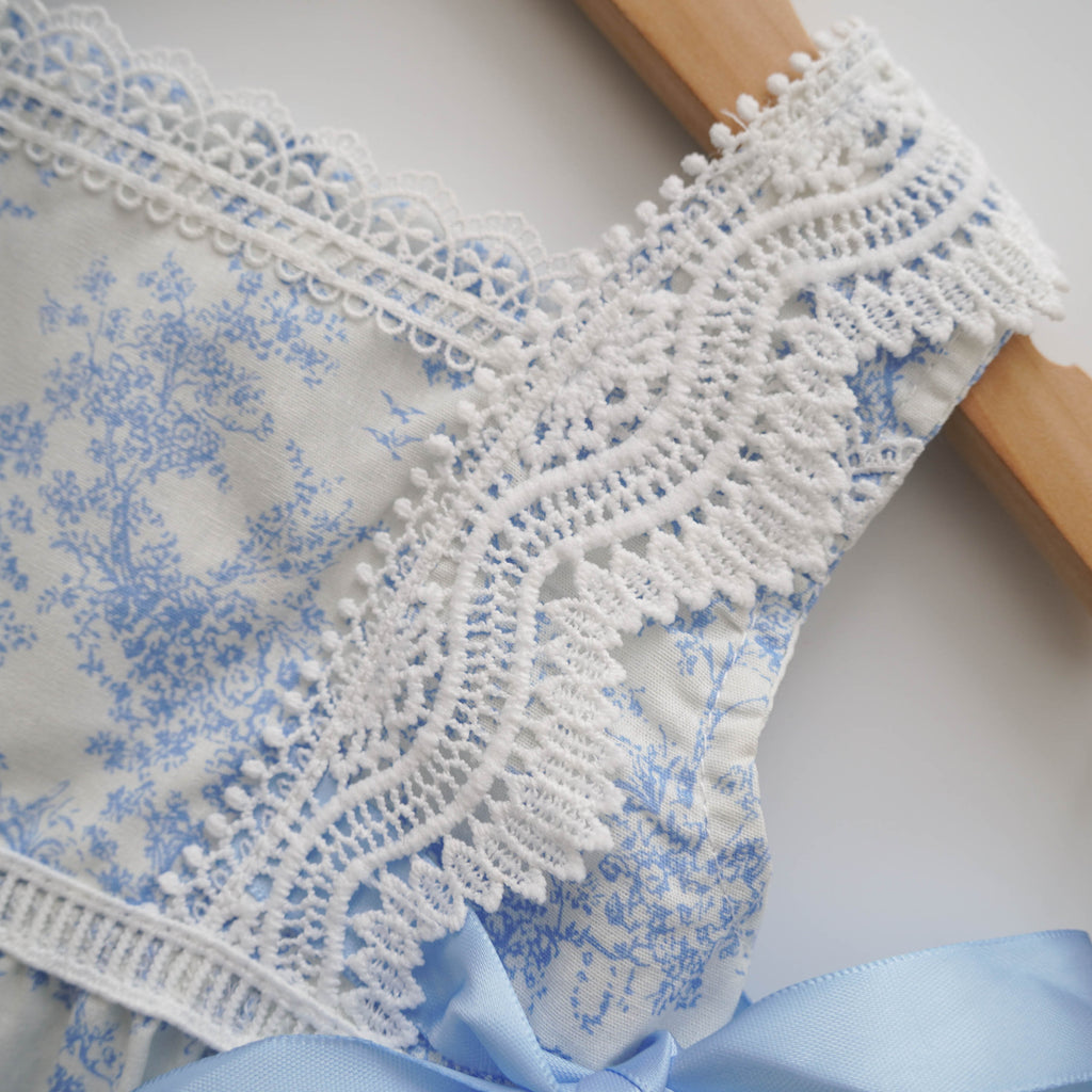Baby Blue Painted Romper