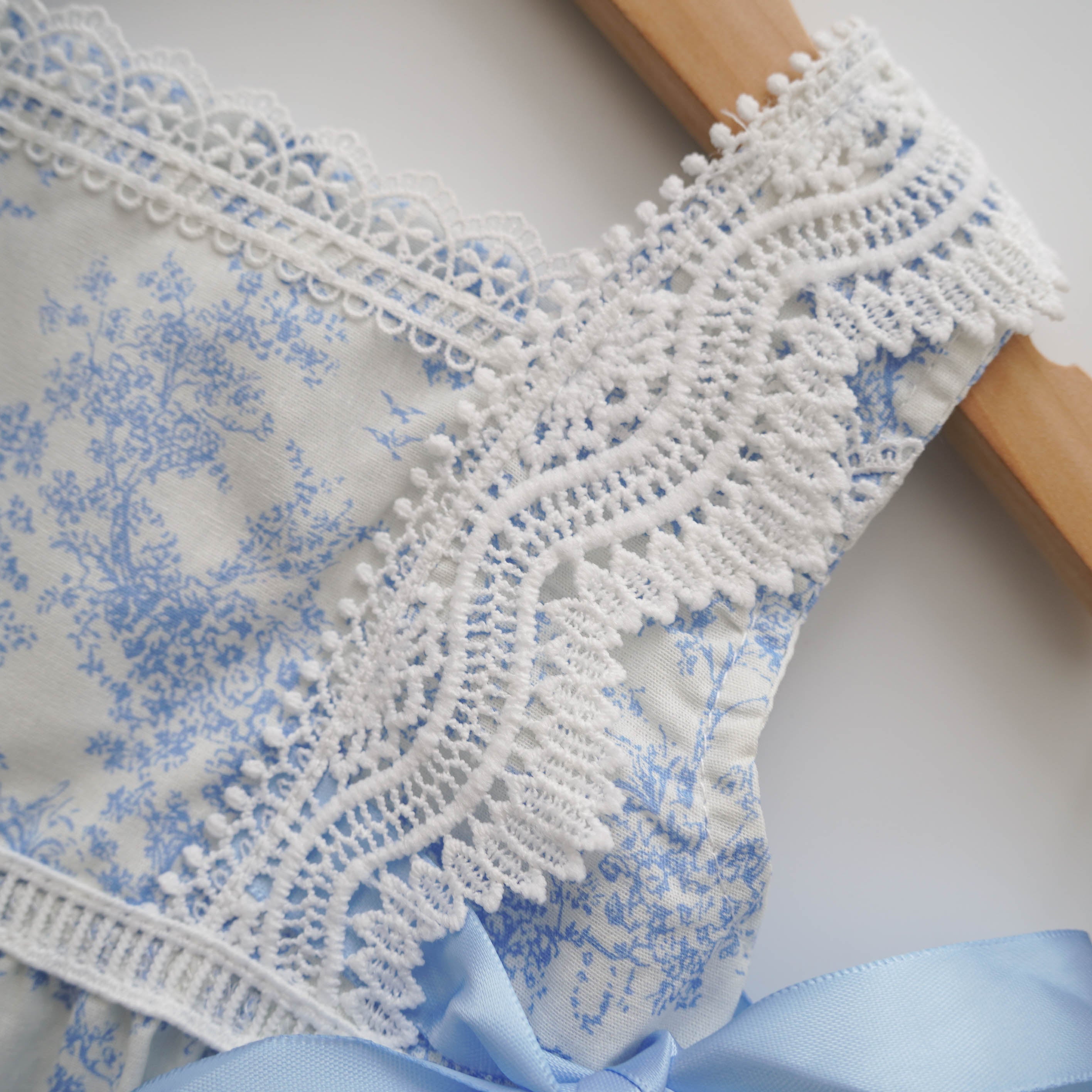 Baby Blue Painted Romper