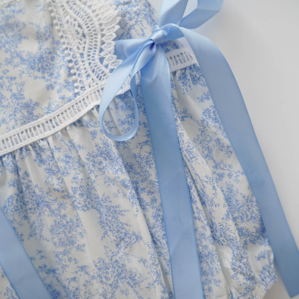 Baby Blue Painted Romper