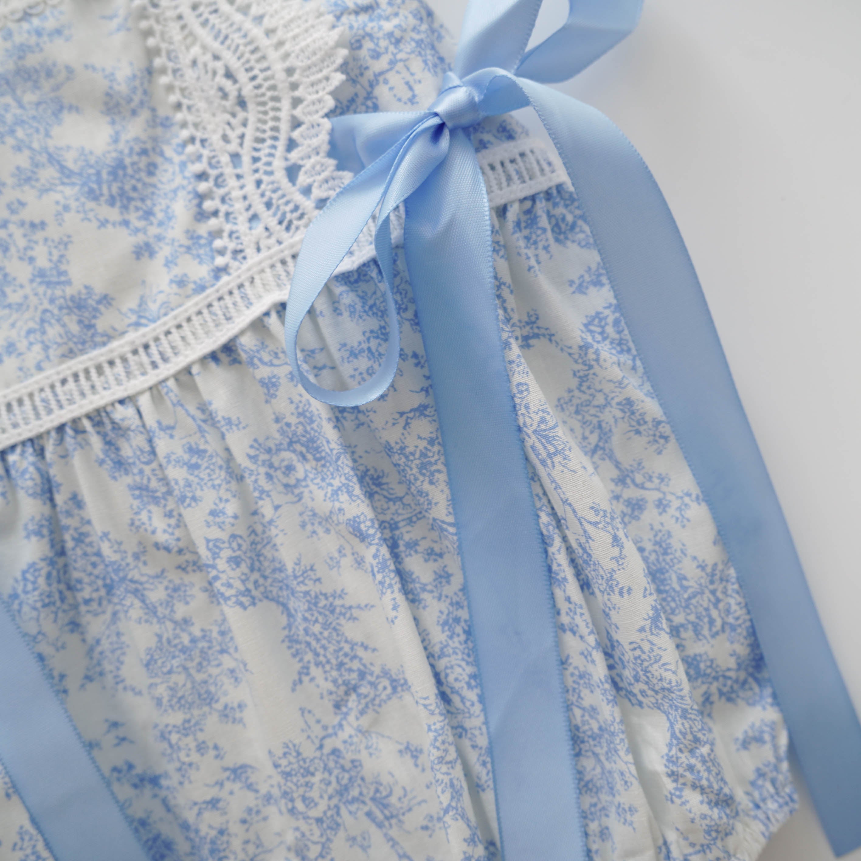 Baby Blue Painted Romper