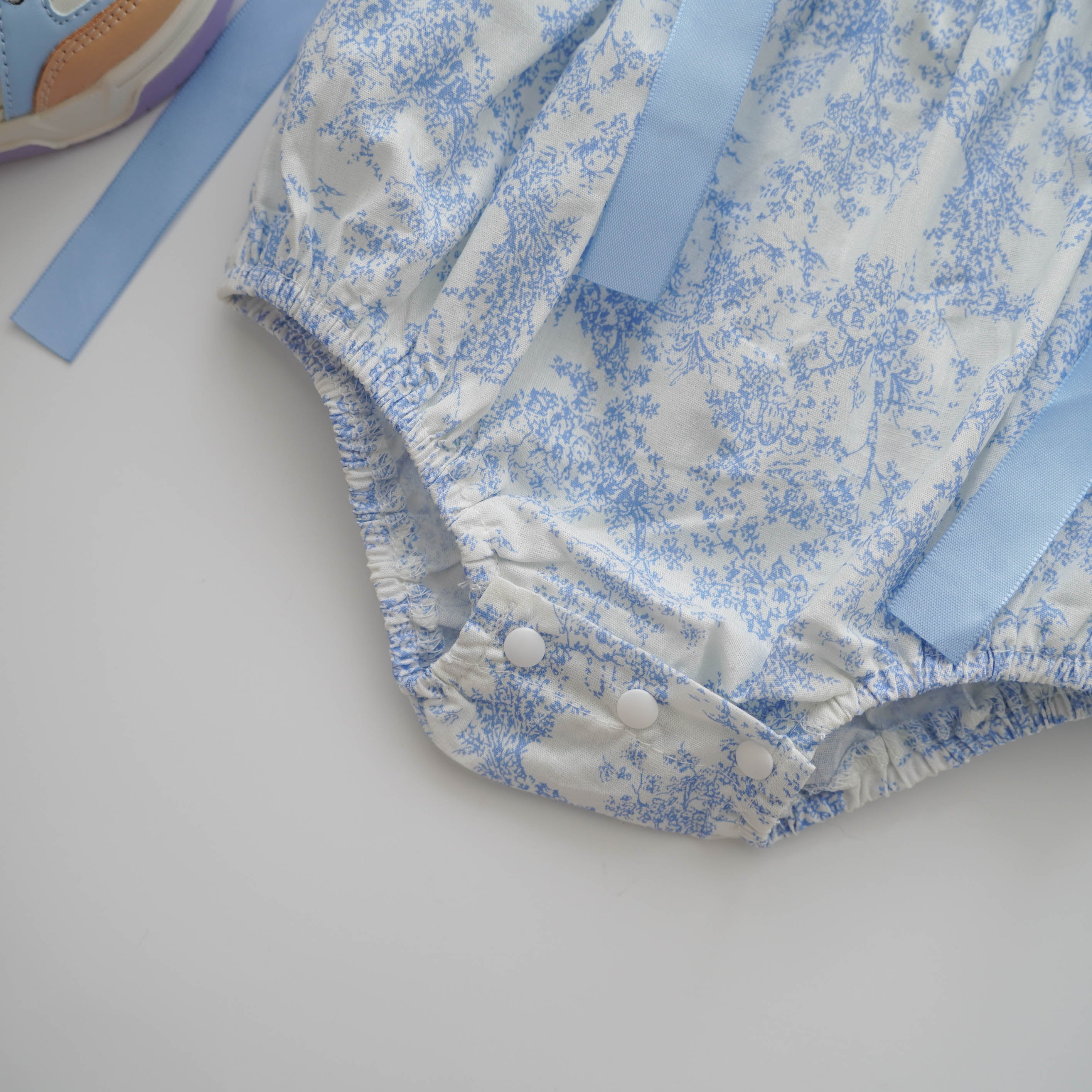 Baby Blue Painted Romper