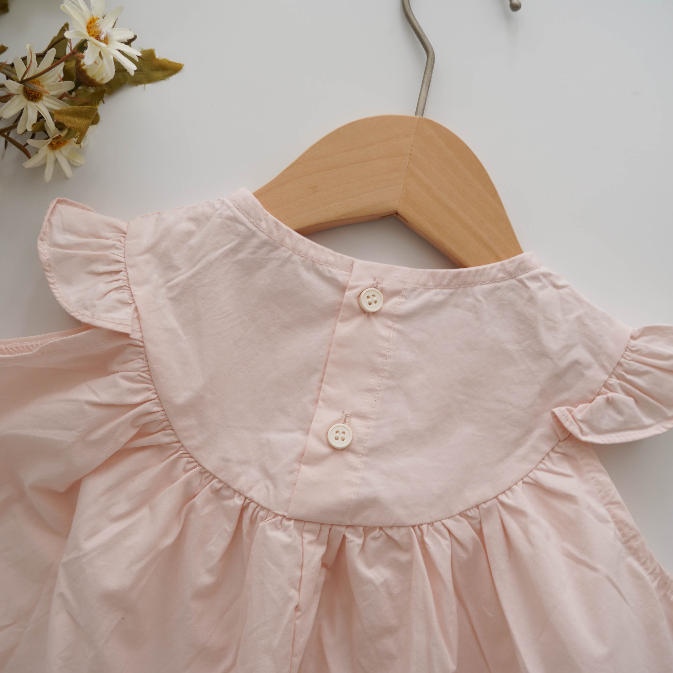 Ribbon Details Dress with Mushroom Bag