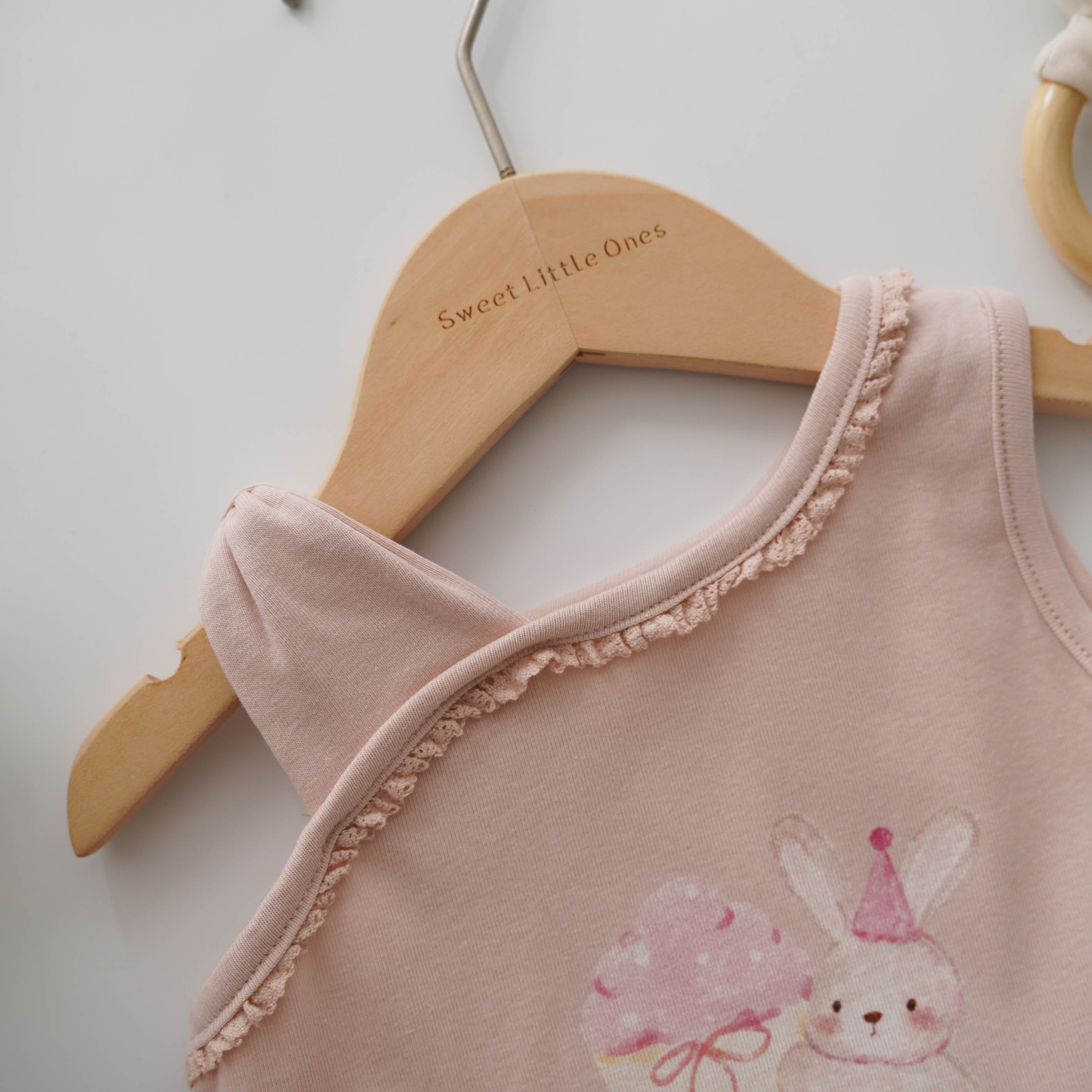 Birthday Bunny Top & Jeans Skirt Set
