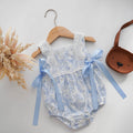 Baby Blue Painted Romper
