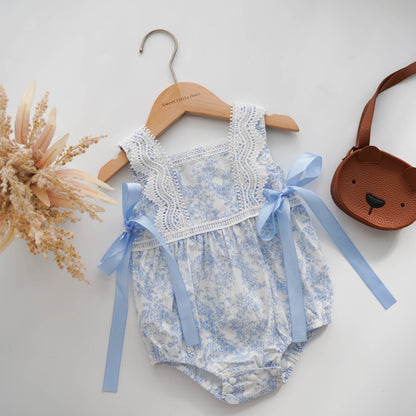 Baby Blue Painted Romper