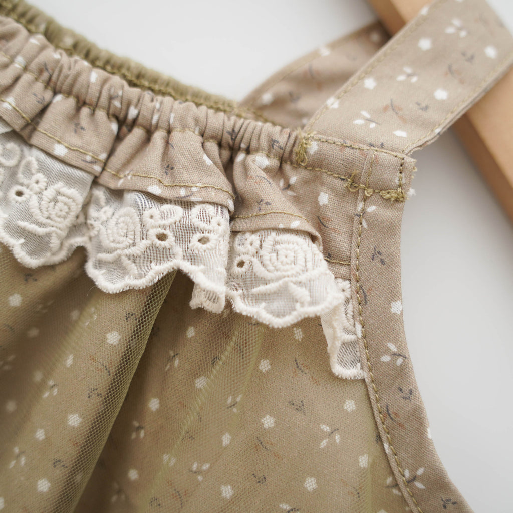 Vintage Olive Flare Dress