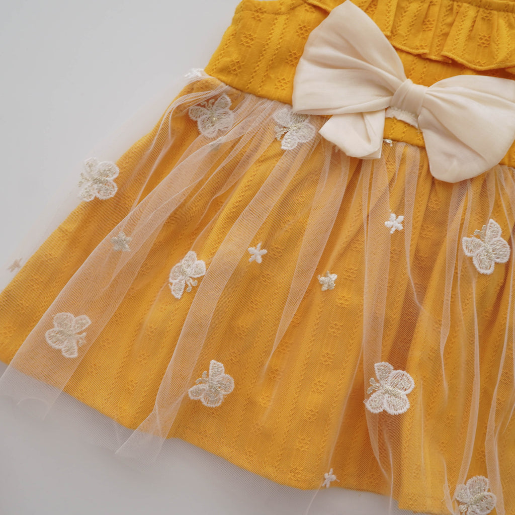 Ribbon Adjustable Summer Dress with Hat