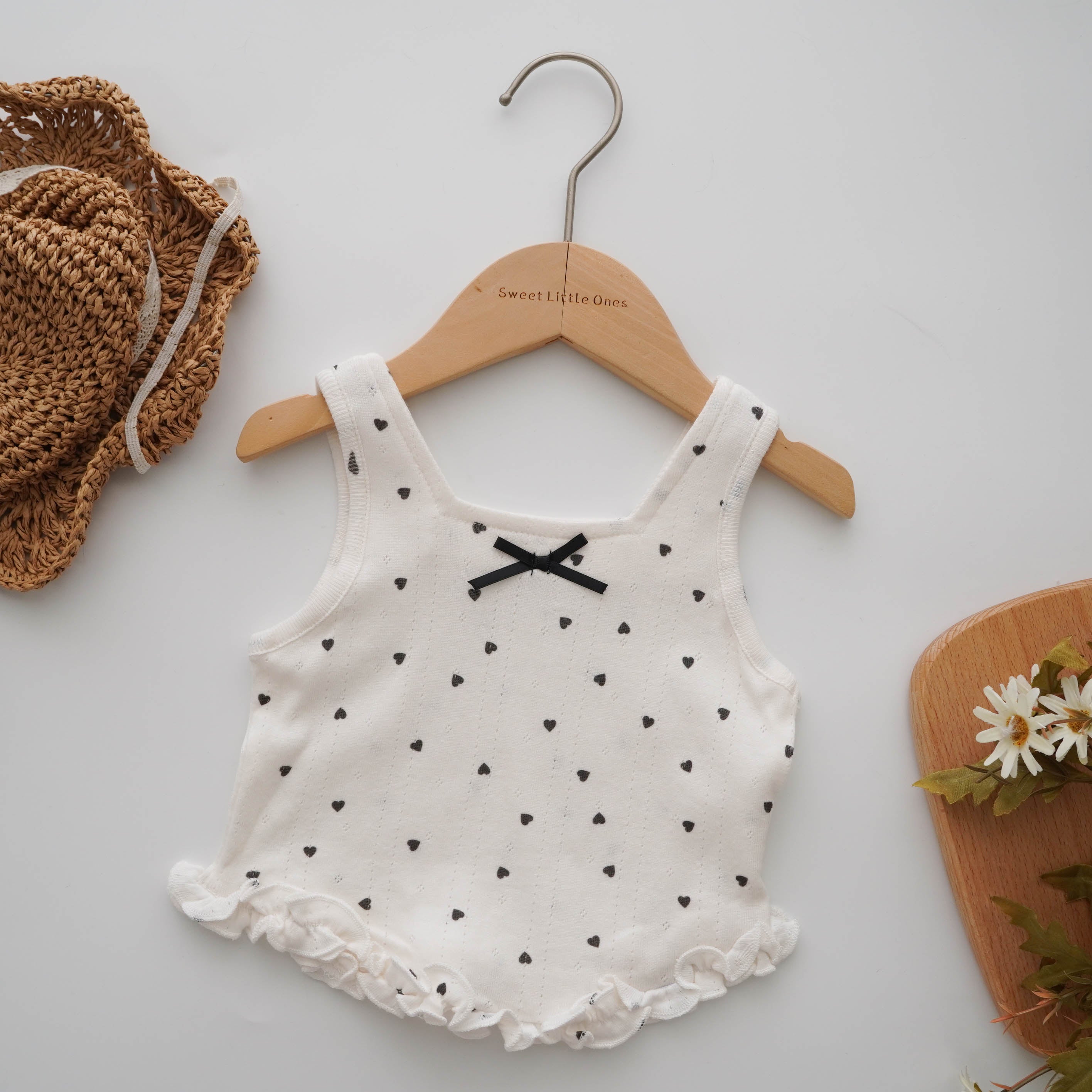 Polka Dot Top with Pleated Skirt Set