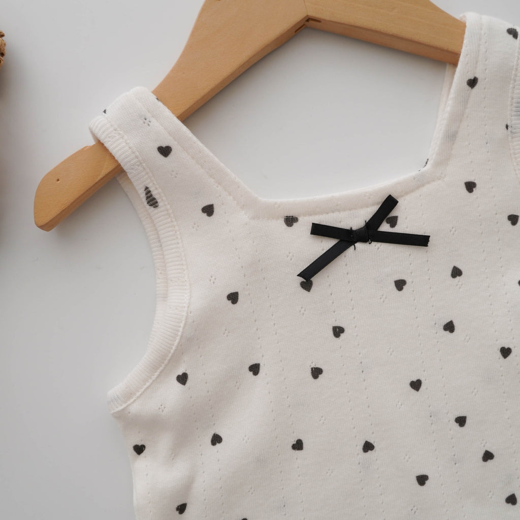 Polka Dot Top with Pleated Skirt Set