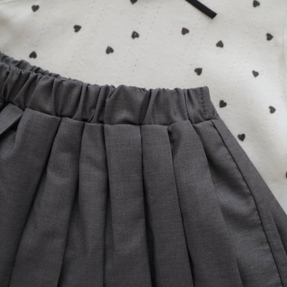 Polka Dot Top with Pleated Skirt Set