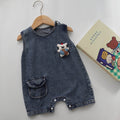 3D Cartoon Denim Overall
