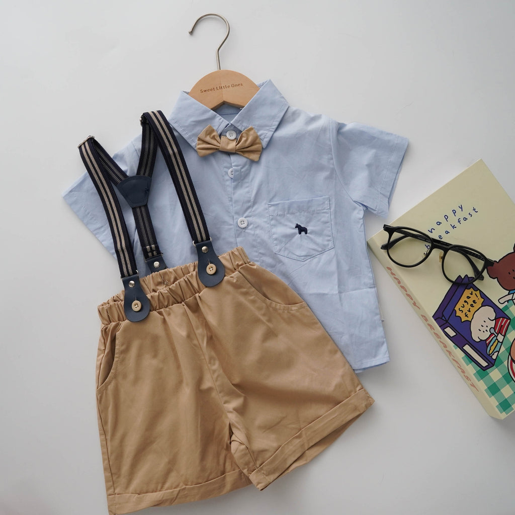 Little Gentleman Shirt with Sling Set