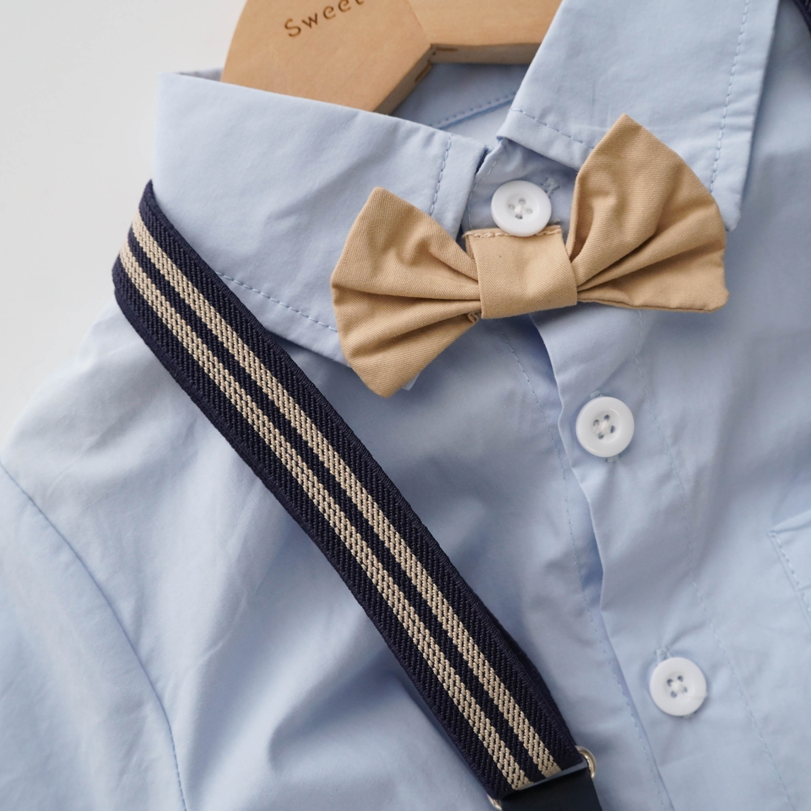 Little Gentleman Shirt with Sling Set