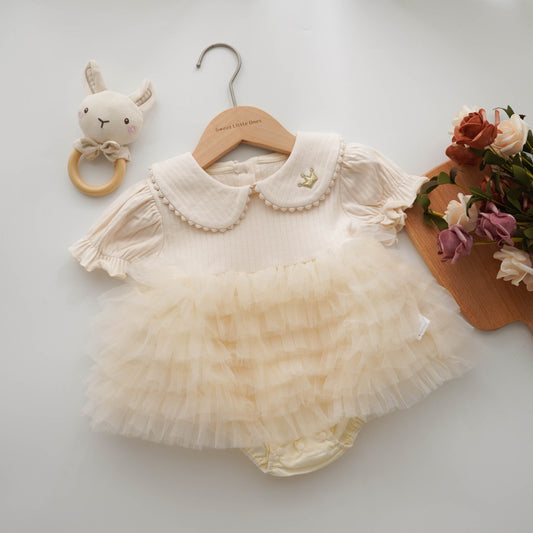 Layered Mesh Princess Romper