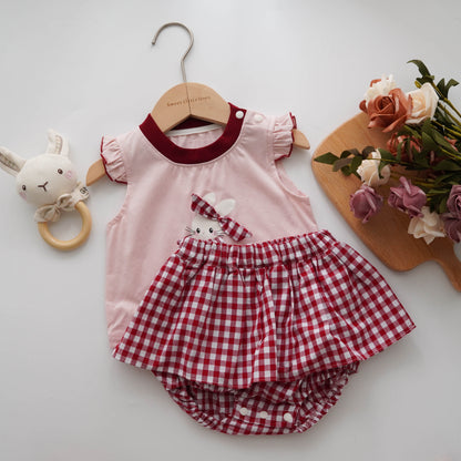 Checkered Bunny Two Pieces Set