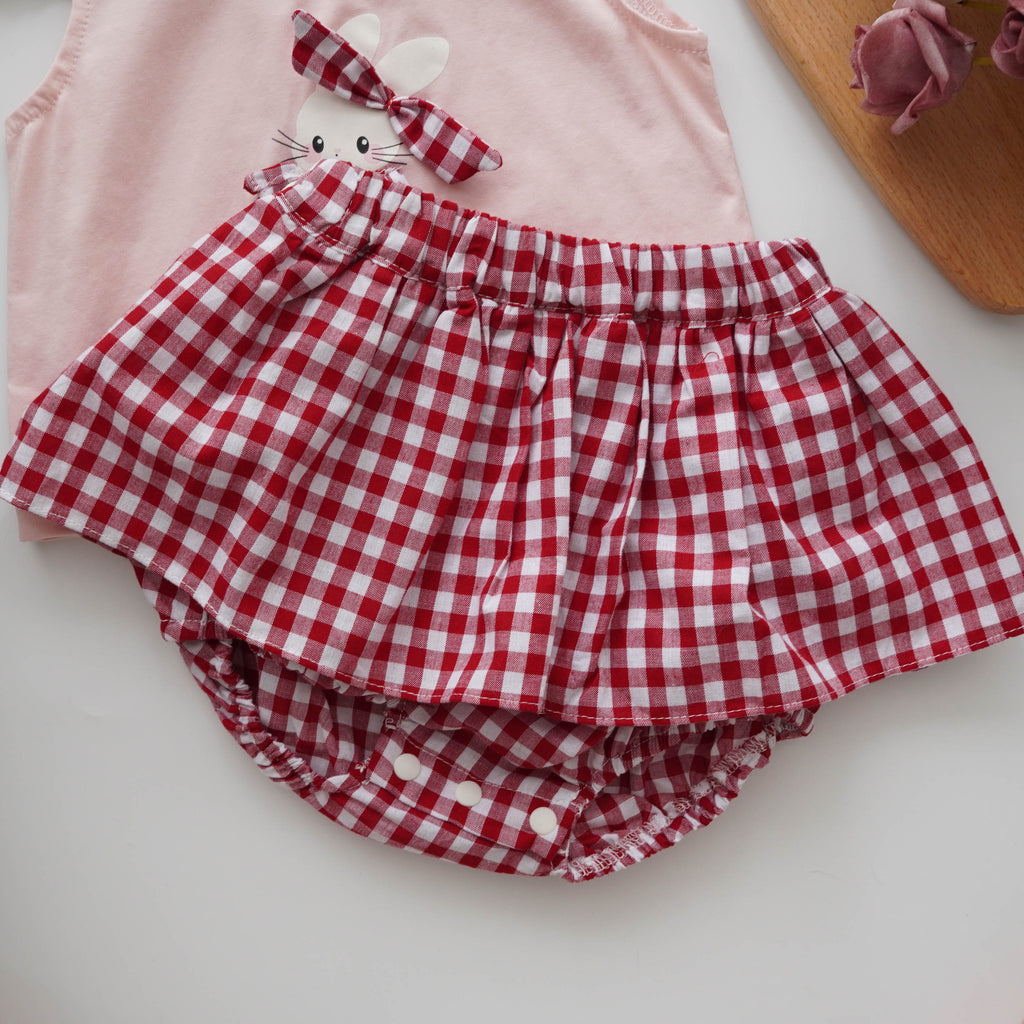 Checkered Bunny Two Pieces Set