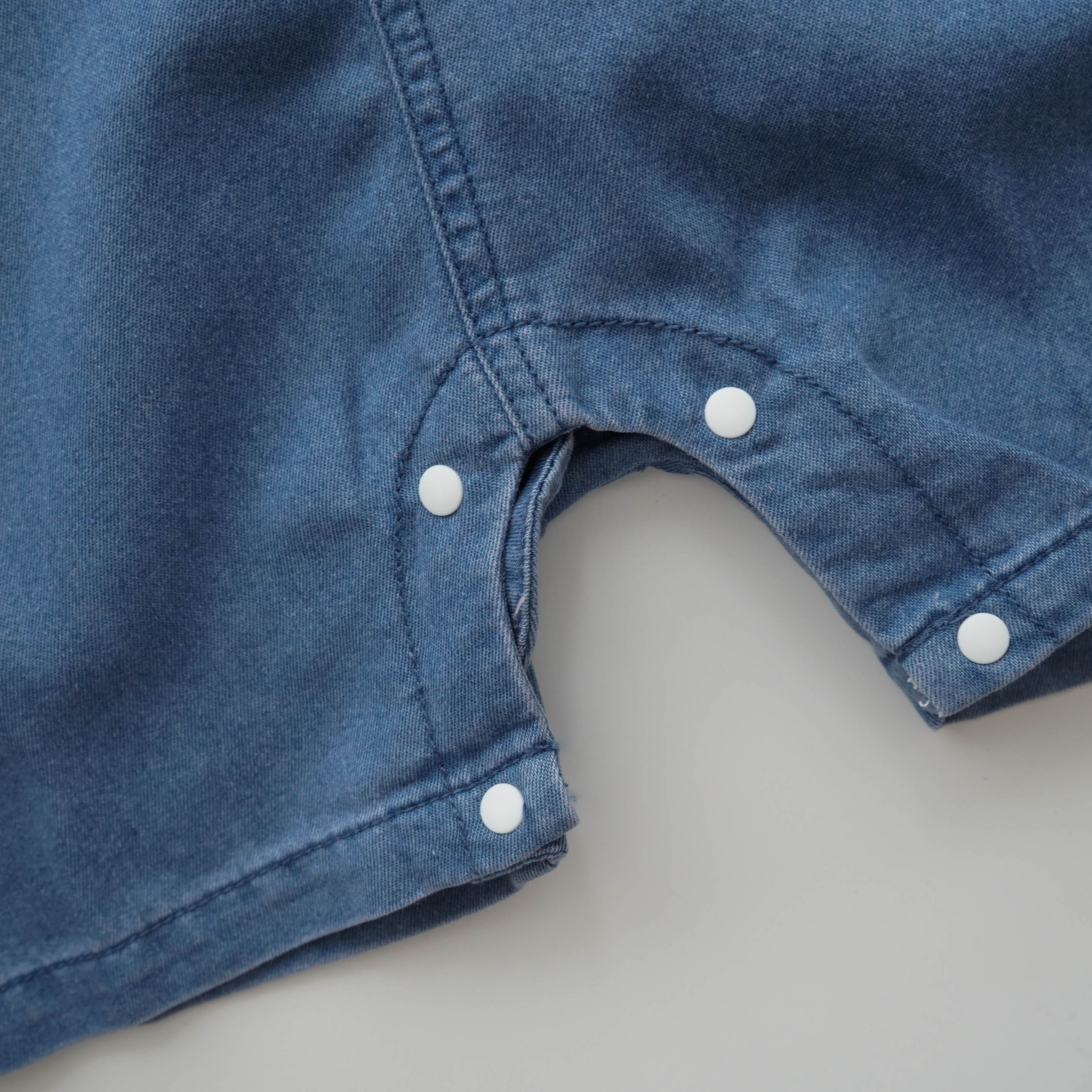 Denim Buttoned Car Overall