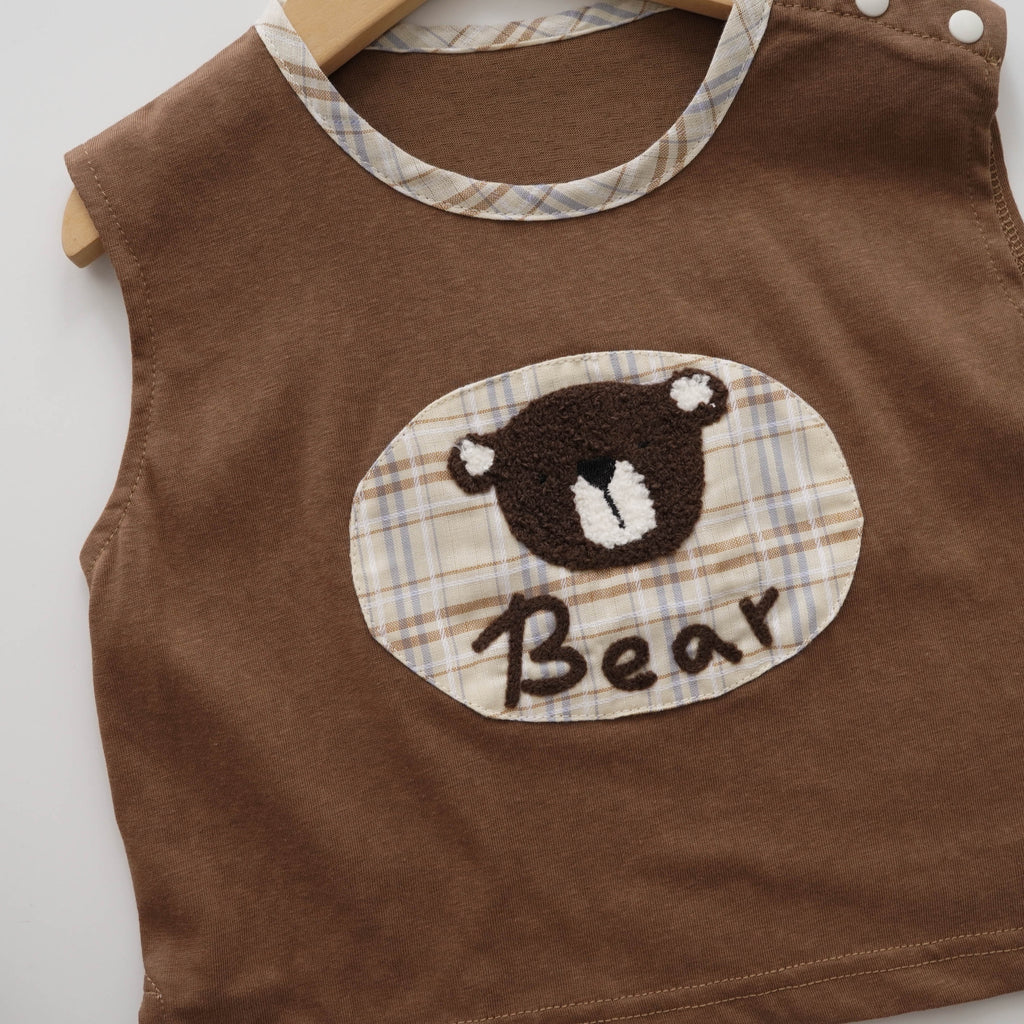 Bear Top & Casual Pants Set