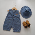 Casual Denim Overall with Hat