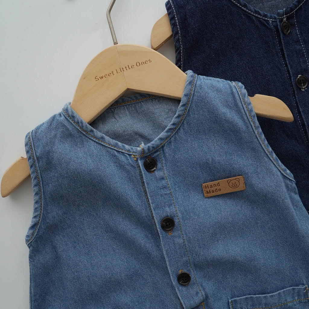 Casual Denim Overall with Hat