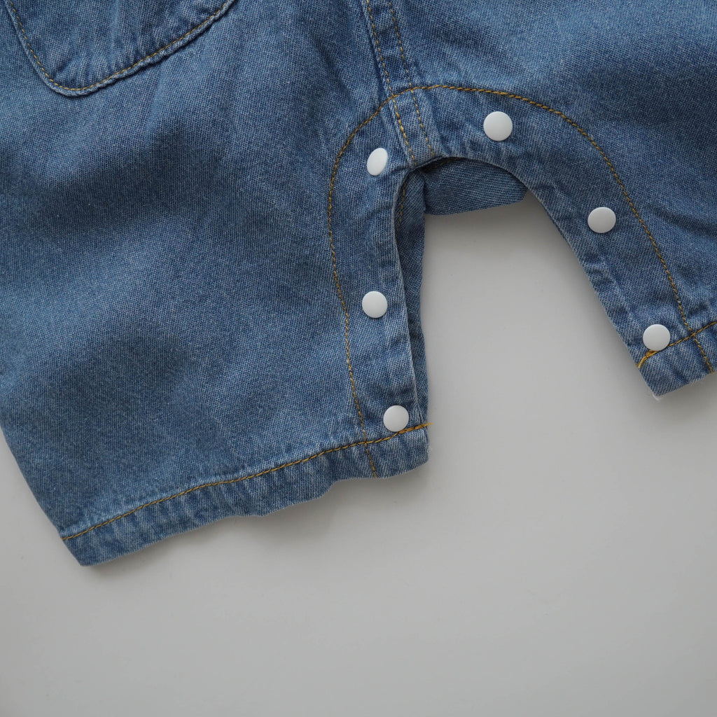 Casual Denim Overall with Hat