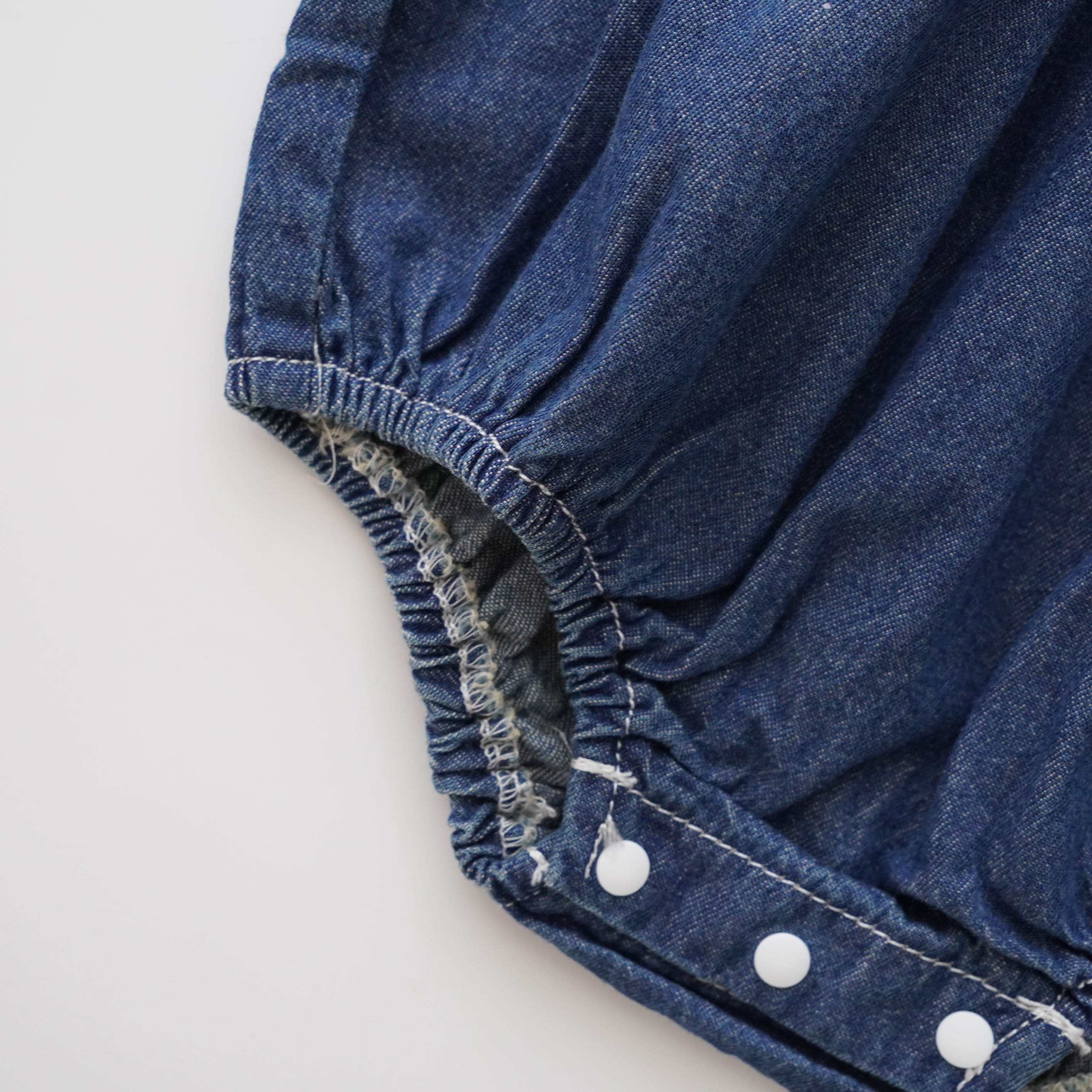 Embroidery Details Denim Romper (Size 90)