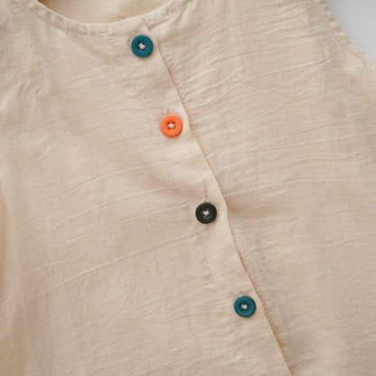Color Buttoned Overall