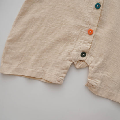 Color Buttoned Overall