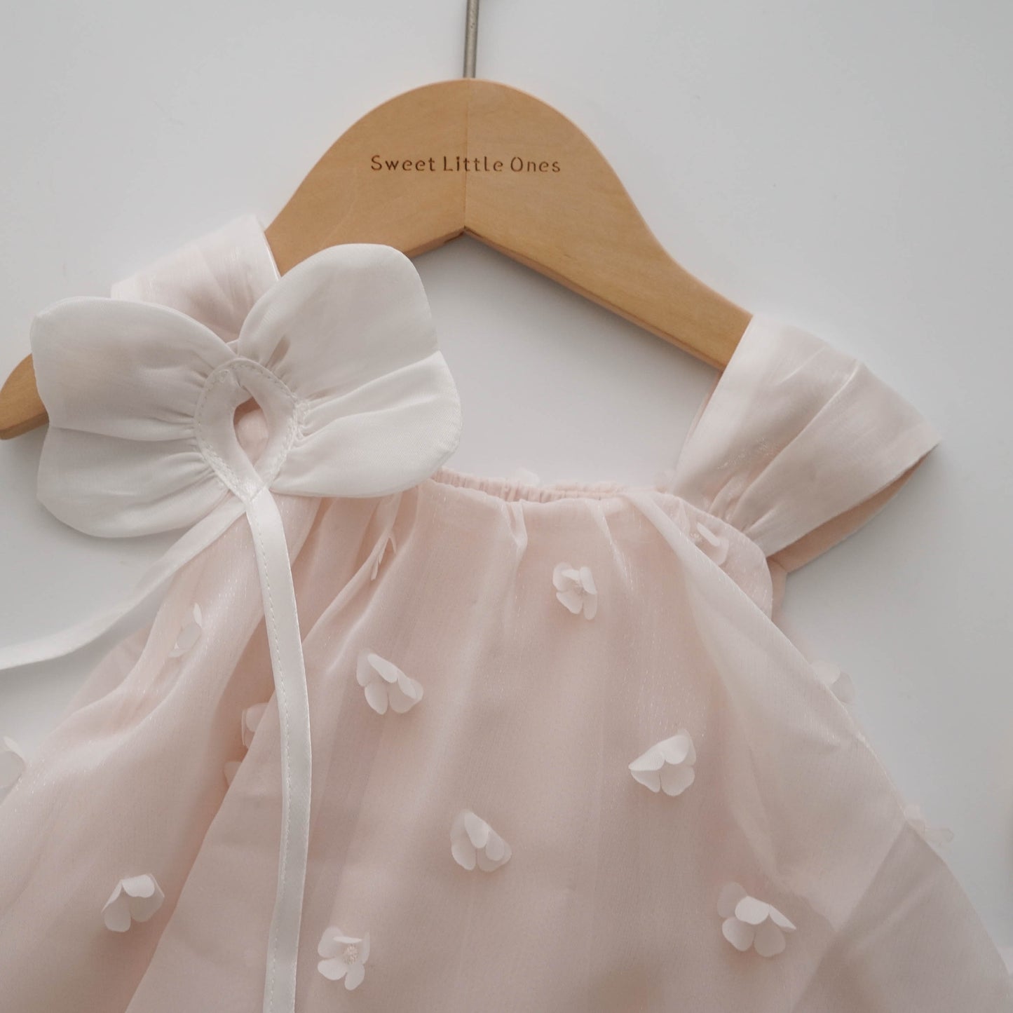 Elegant 3D Flower Pink Dress