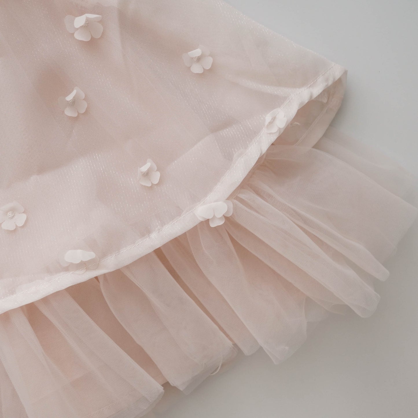 Elegant 3D Flower Pink Dress