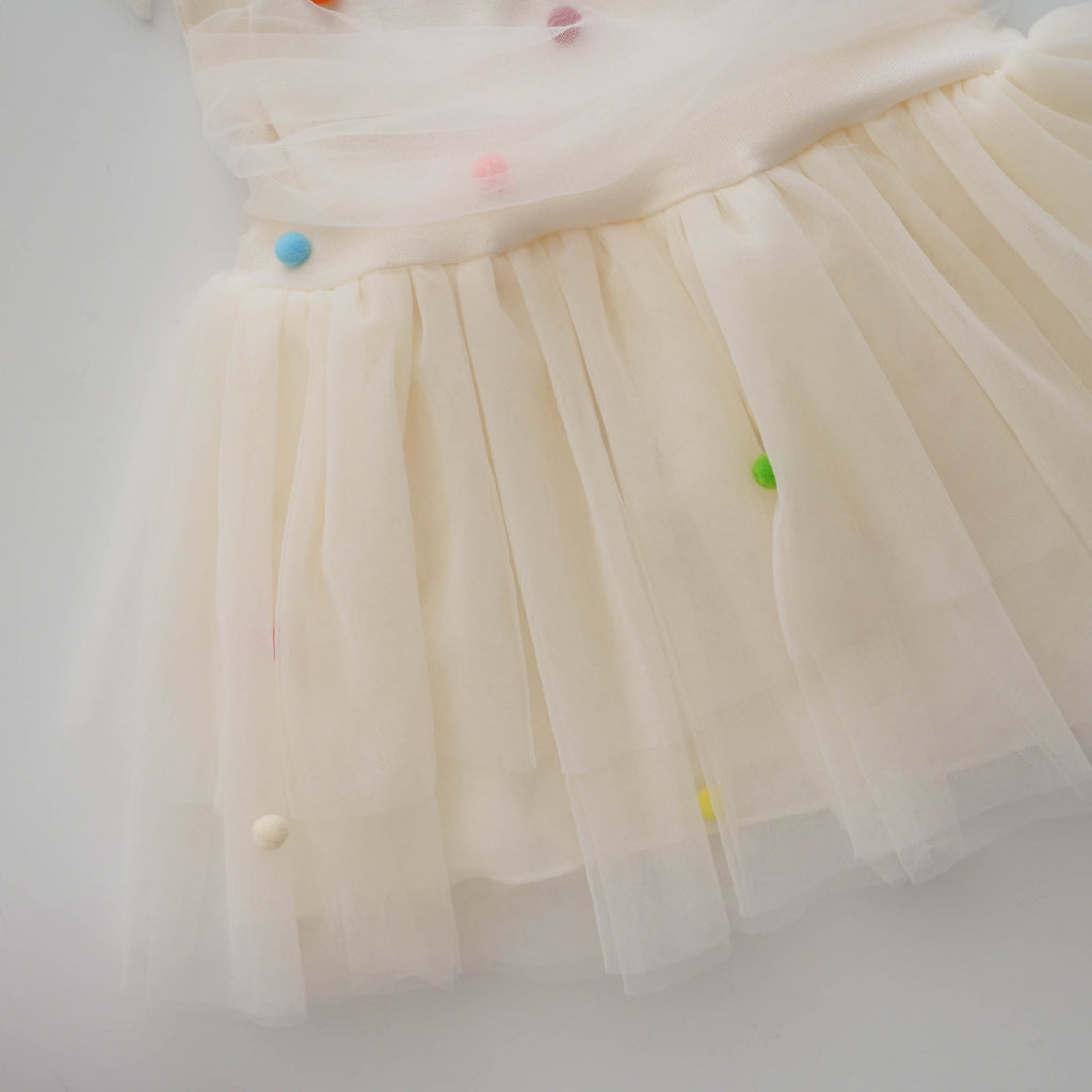 Princess Color Design Dress with Hair Clip (Size 90)