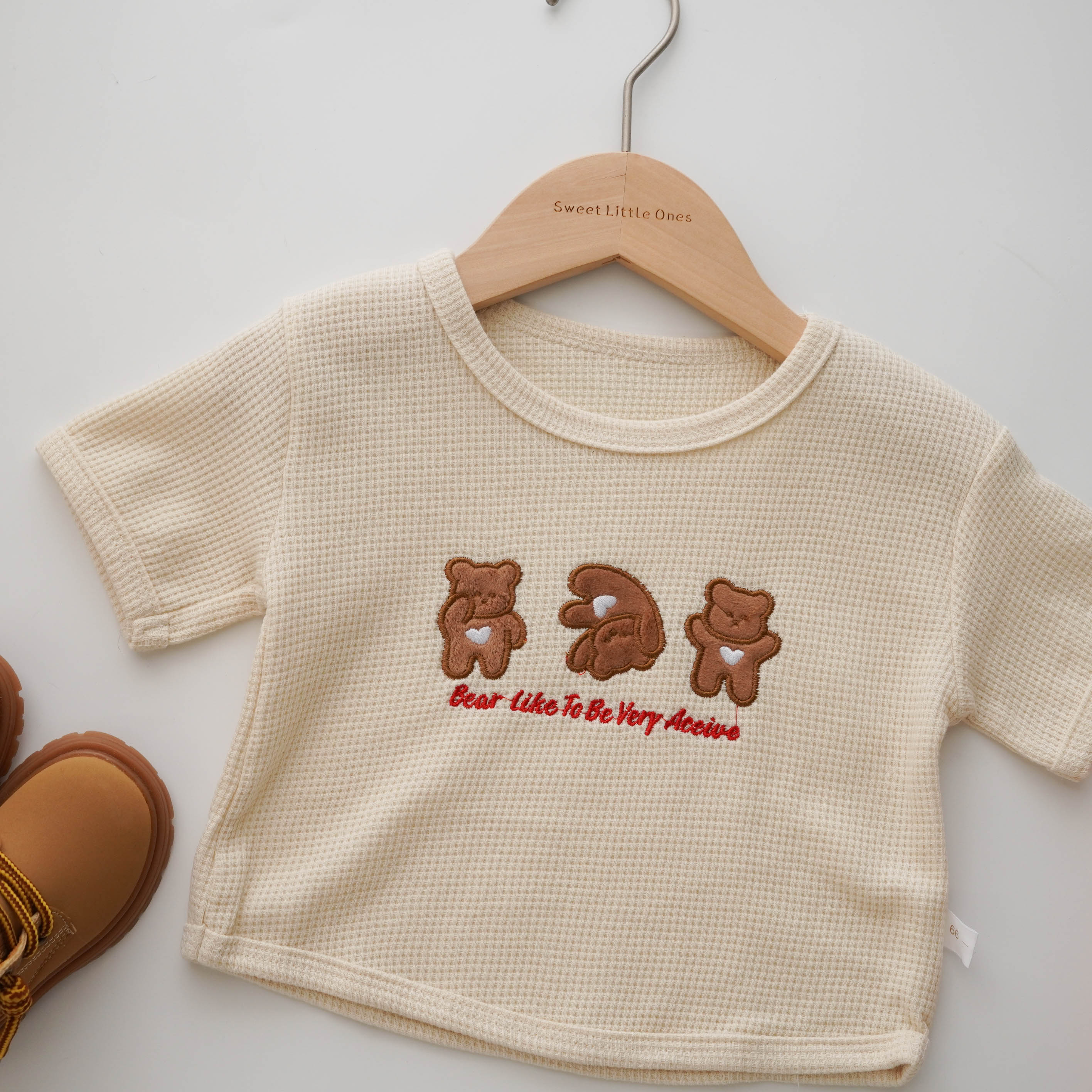 Waffle Bear Casual Two Pieces Set