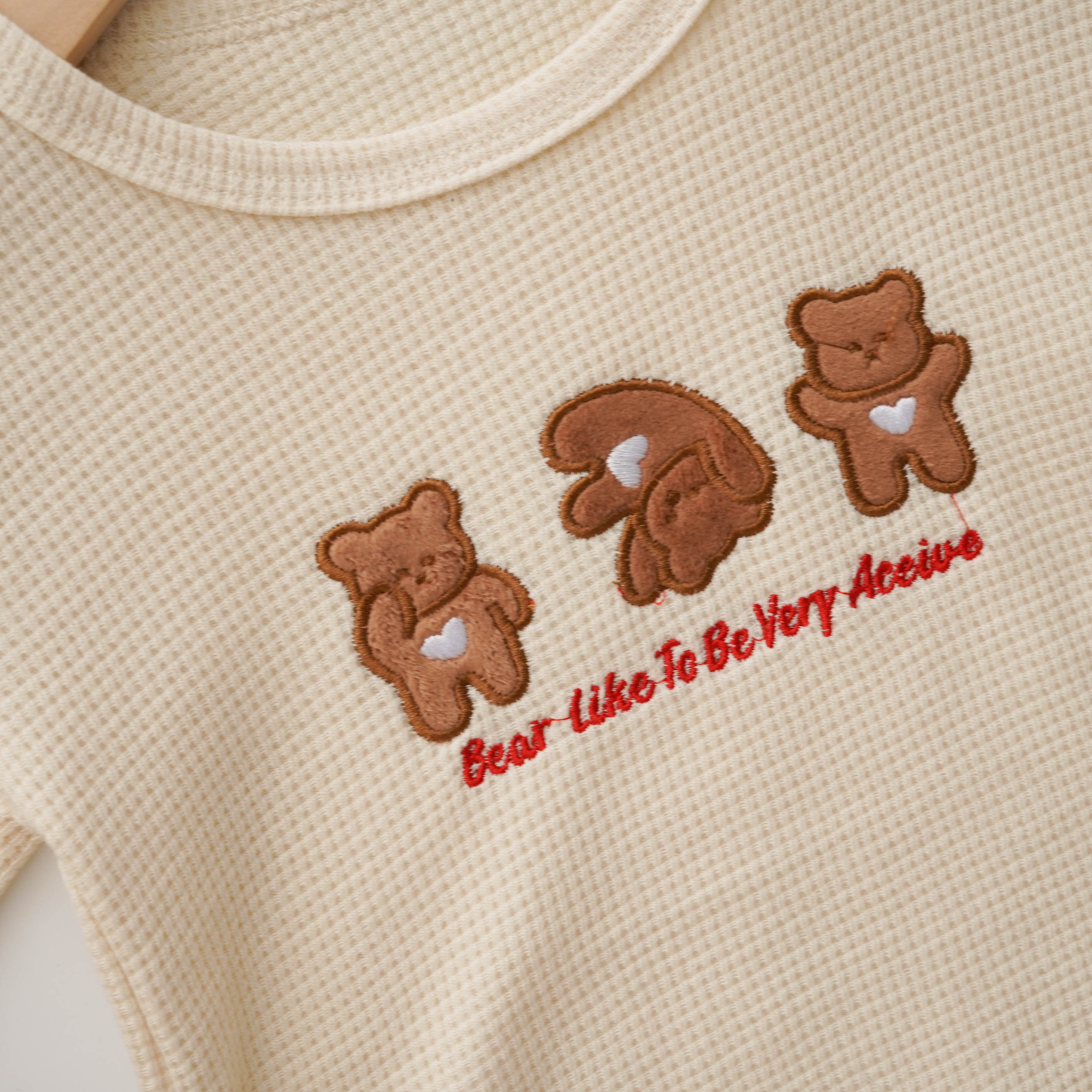 Waffle Bear Casual Two Pieces Set