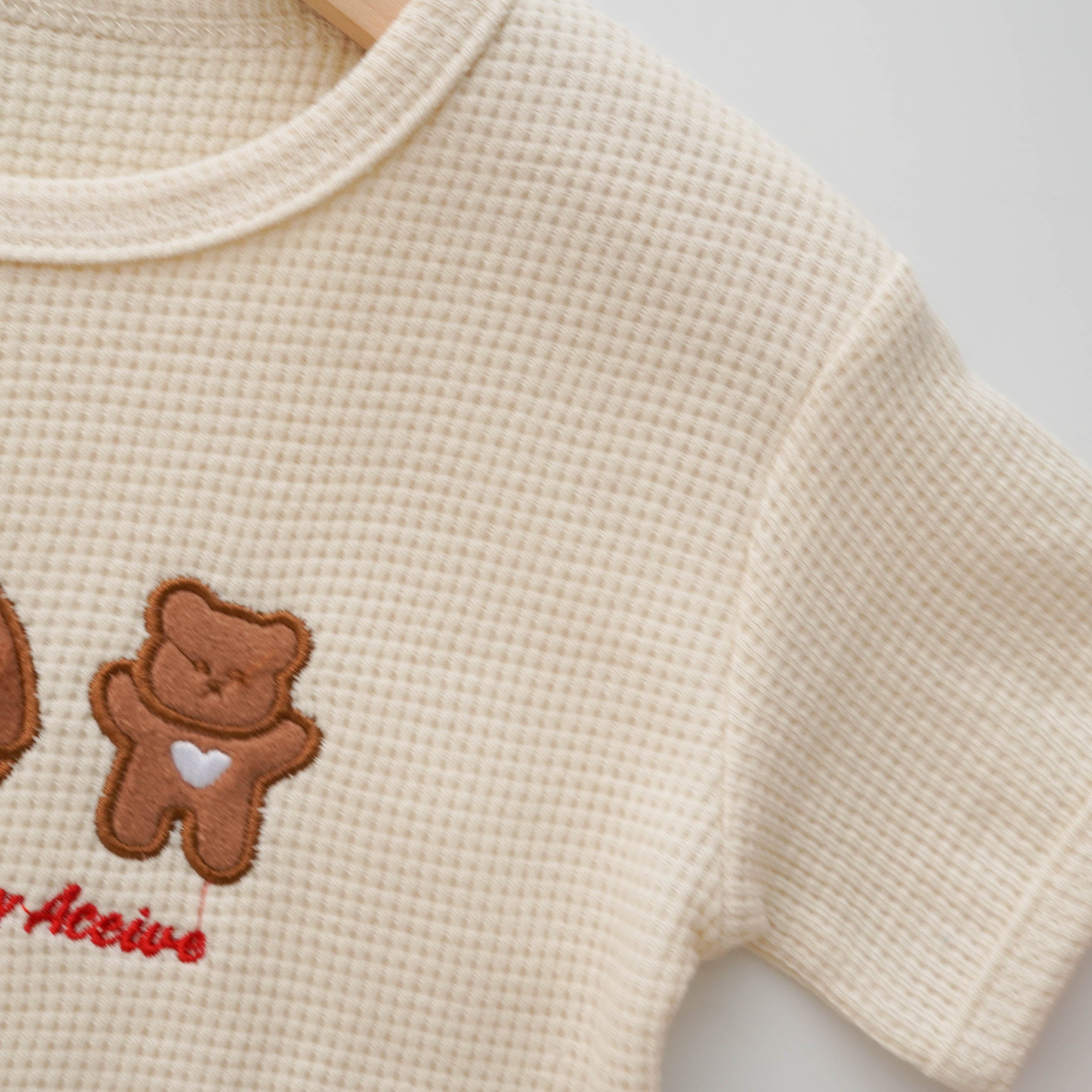 Waffle Bear Casual Two Pieces Set
