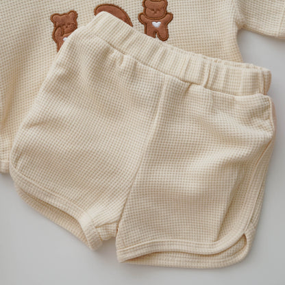 Waffle Bear Casual Two Pieces Set