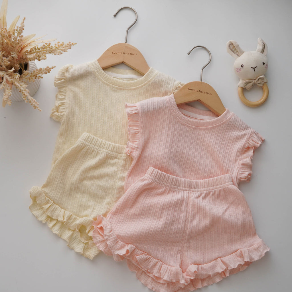 Ruffled Daily Girl Two Pieces Set