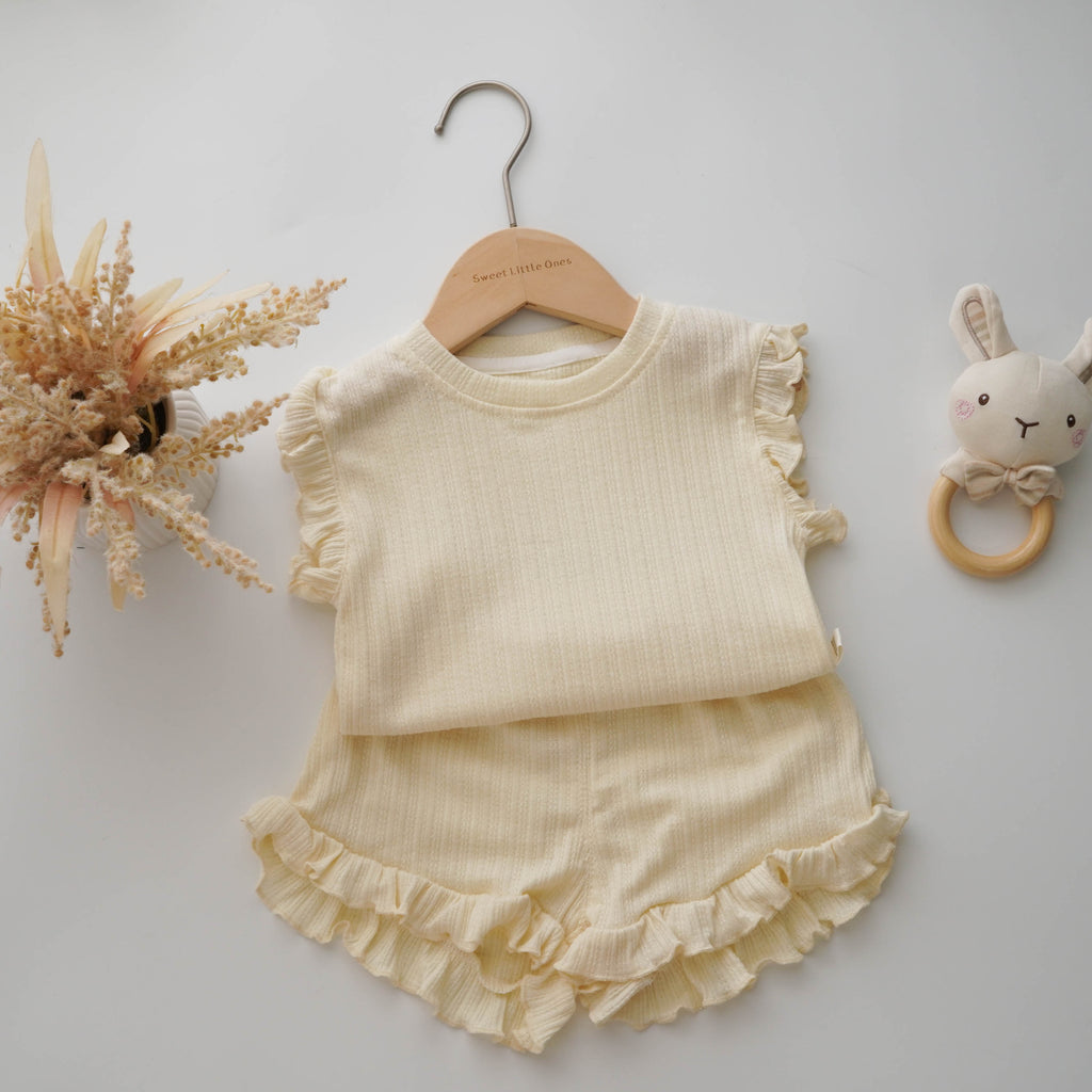 Ruffled Daily Girl Two Pieces Set