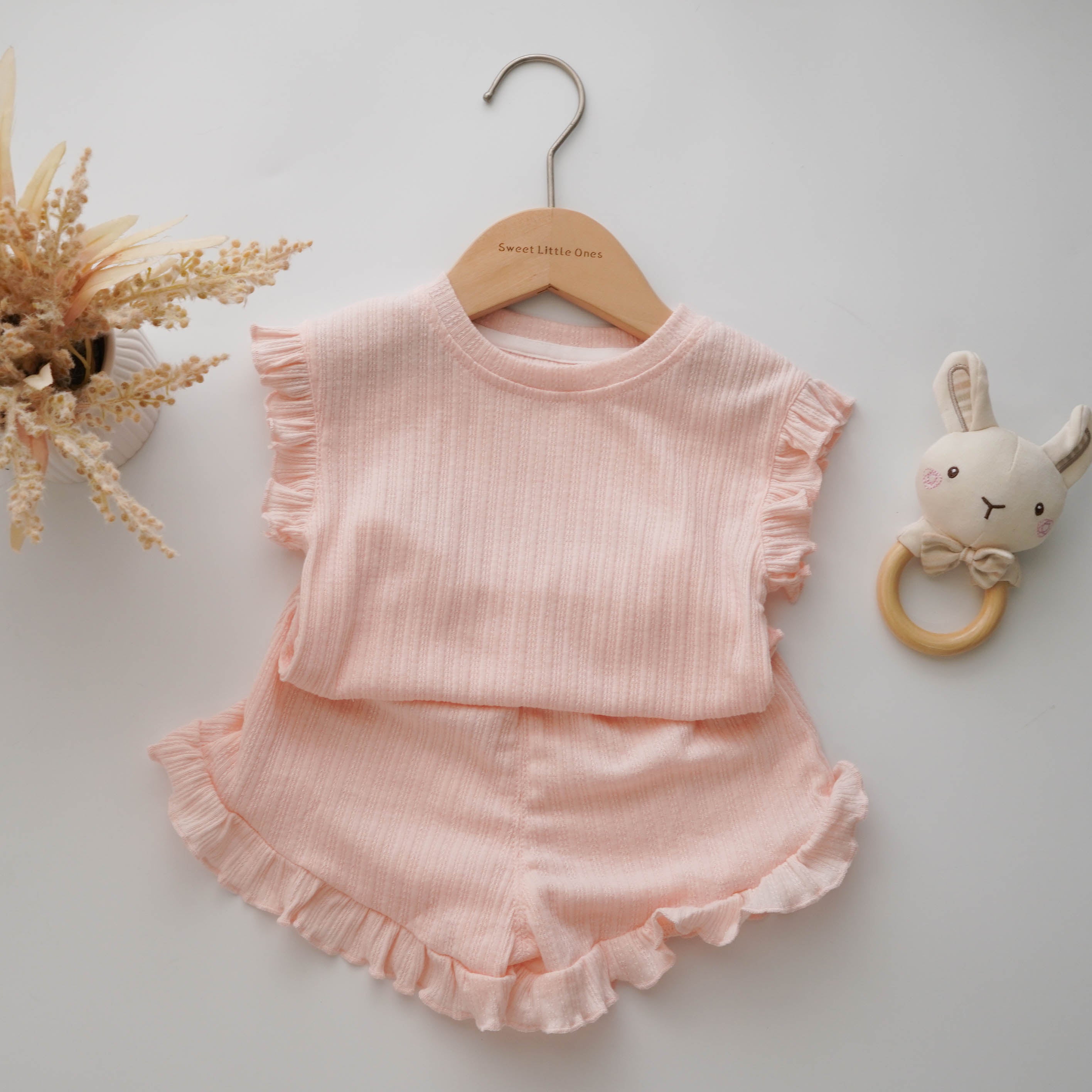 Ruffled Daily Girl Two Pieces Set