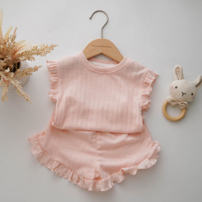Ruffled Daily Girl Two Pieces Set
