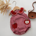 Checkered Apple Romper