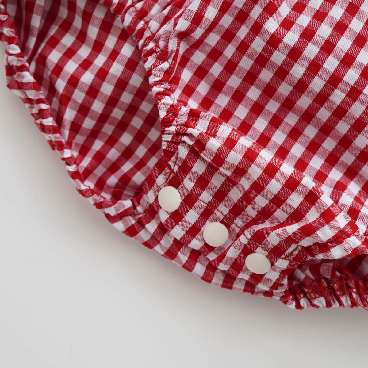 Checkered Apple Romper