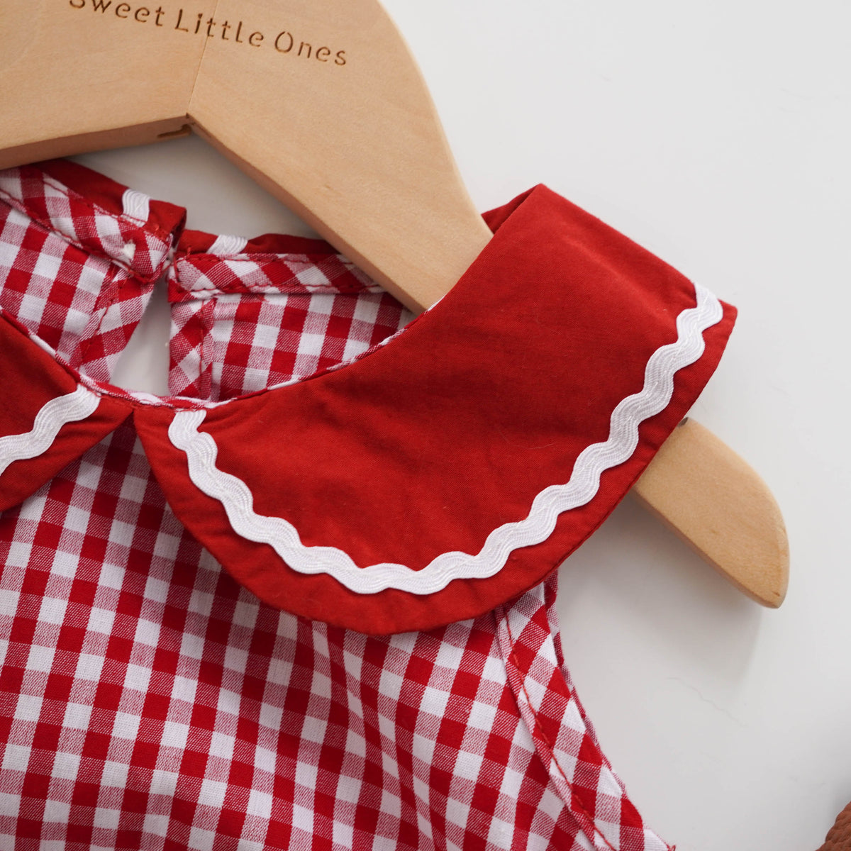 Checkered Apple Romper