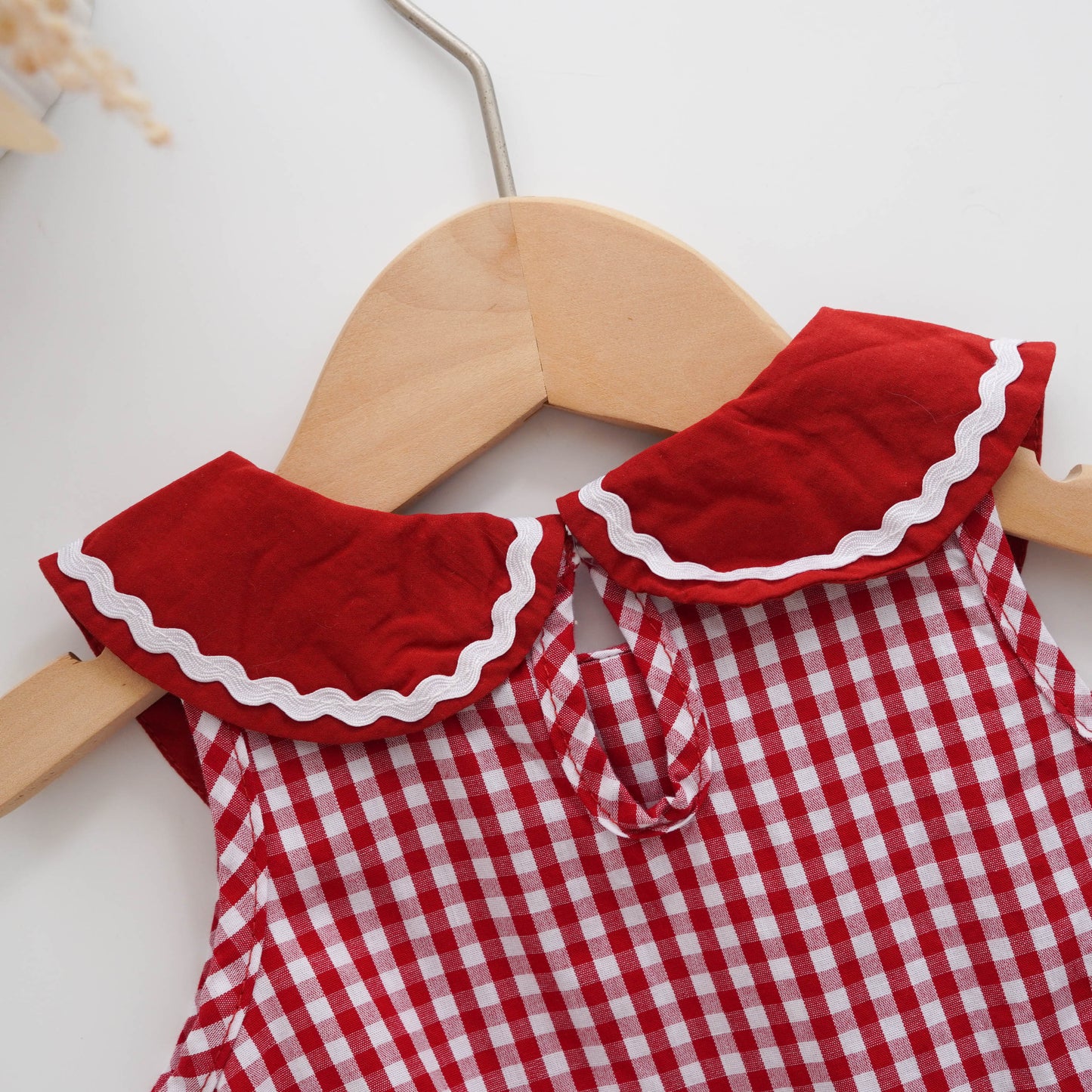 Checkered Apple Romper