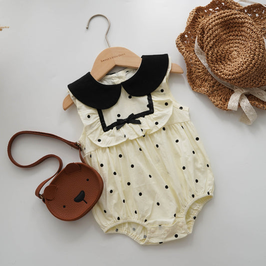Layered Polka Dot Romper