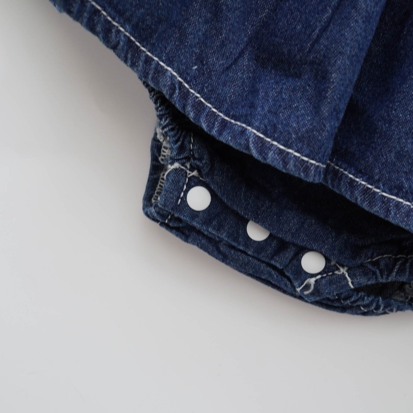 Ribbon Denim Romper