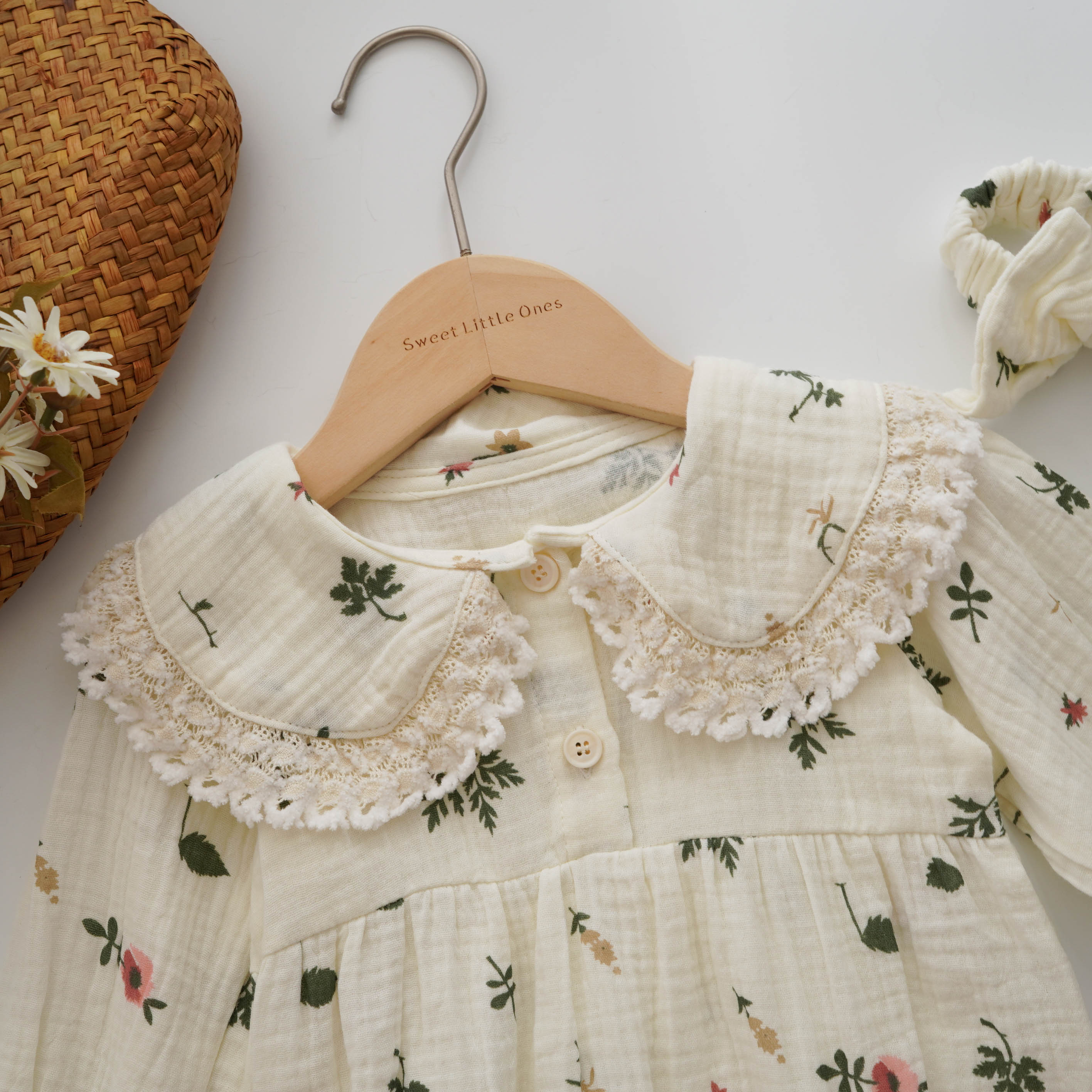 Autumn Leaf Romper with Hairband (Size 100)