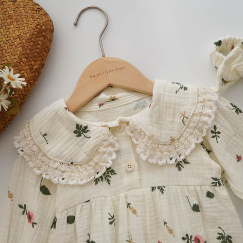 Autumn Leaf Romper with Hairband (Size 100)