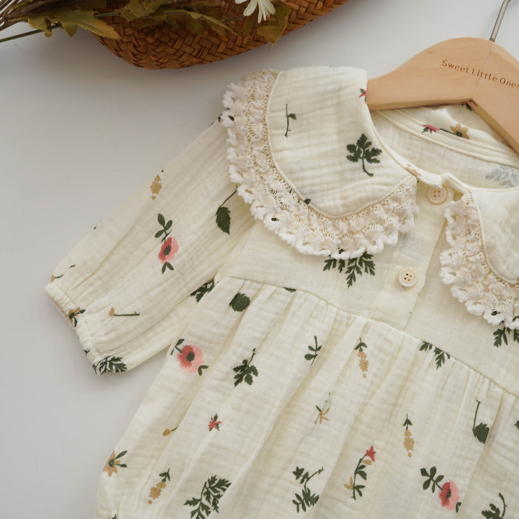 Autumn Leaf Romper with Hairband (Size 100)